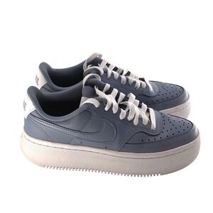 Nike Sneakers Platform Court Vision Ashen Slate Blue Women Size 8